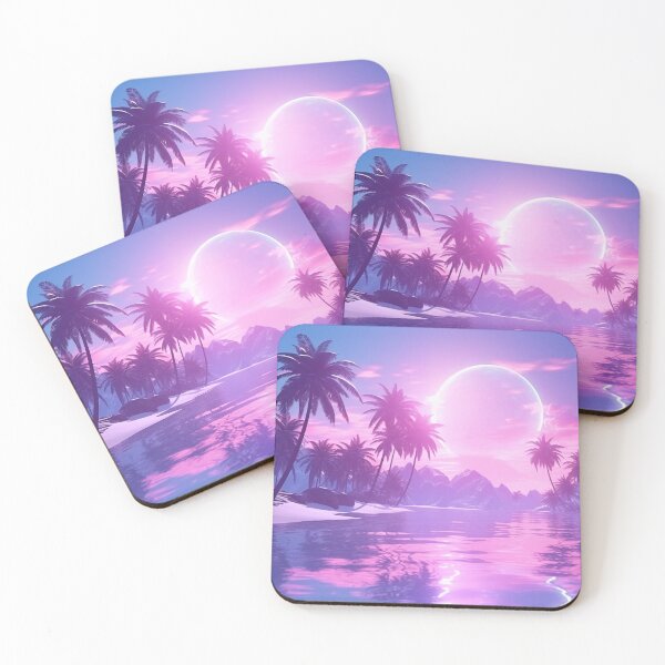 Item preview, Paradise Pulse: Luminous Synthwave Tropics designed and sold by Mullet Monkey.
