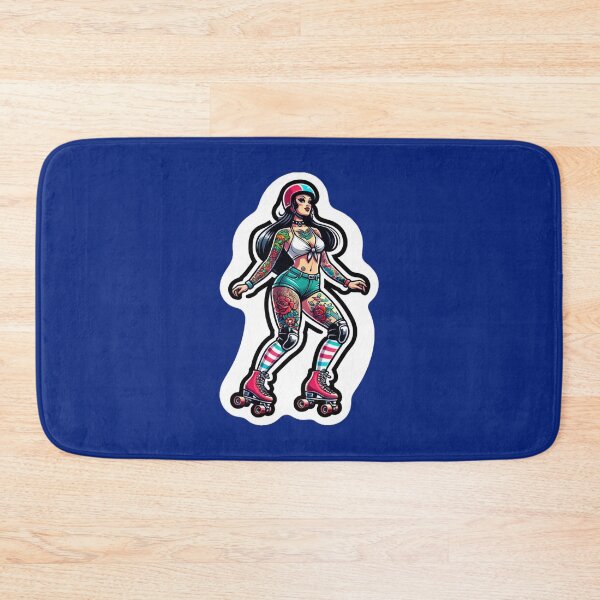 Item preview, Tattooed Woman Rollerskater designed and sold by PinUpPizzazz.