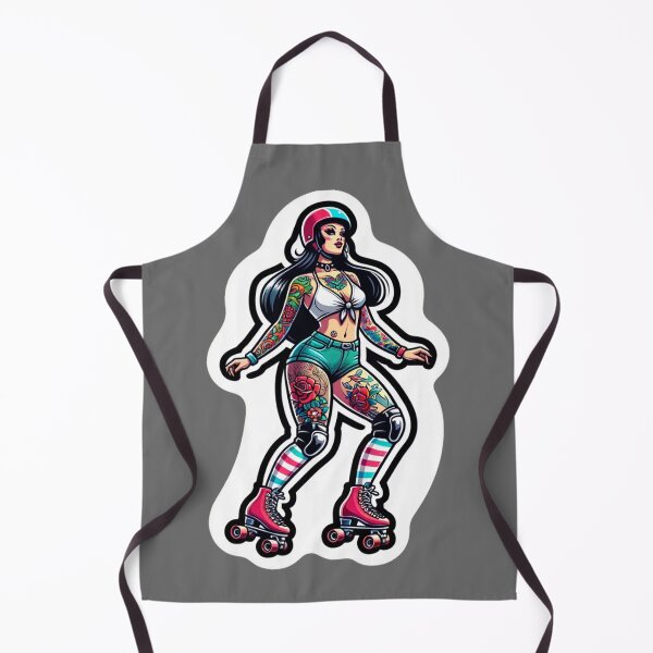 Item preview, Tattooed Woman Rollerskater designed and sold by PinUpPizzazz.