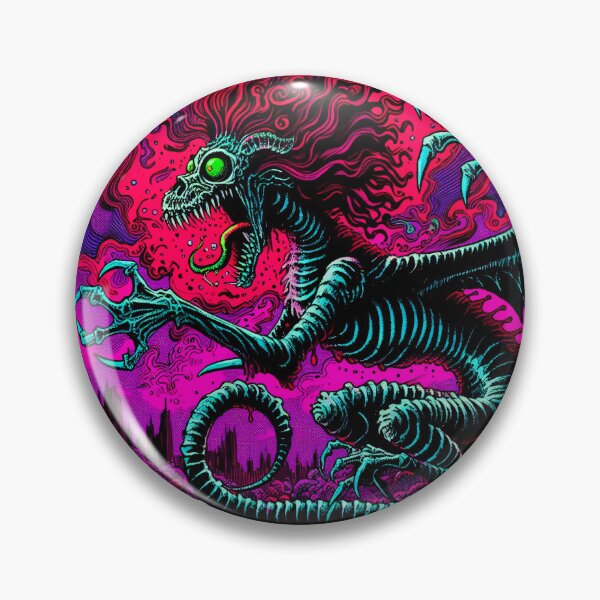 Item preview, Trippy Psychedelic Evil Skull Dragon designed and sold by AIPixelMaster.