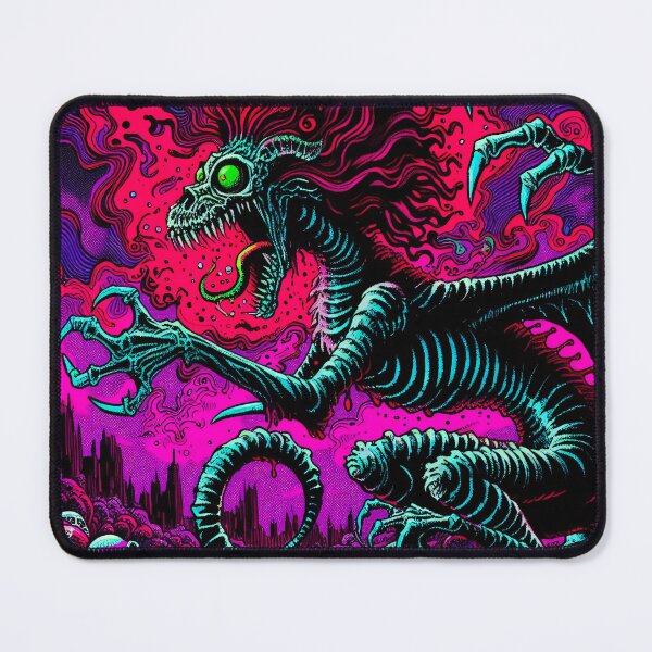 Item preview, Trippy Psychedelic Evil Skull Dragon designed and sold by AIPixelMaster.
