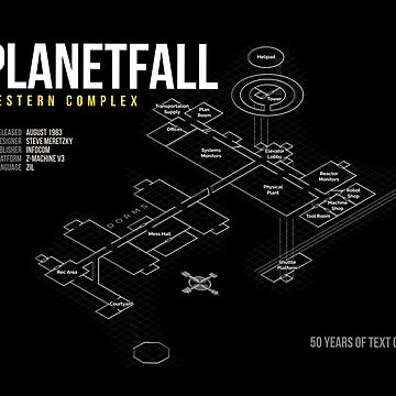 Artwork thumbnail, Infocom Planetfall Map by aaronareed