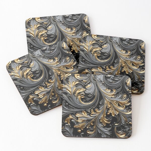 Item preview, Black and gold textured pattern designed and sold by dcrc.