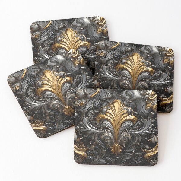 Item preview, Black and gold textured pattern designed and sold by dcrc.