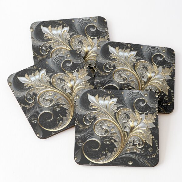 Item preview, black and gold textured pattern designed and sold by dcrc.