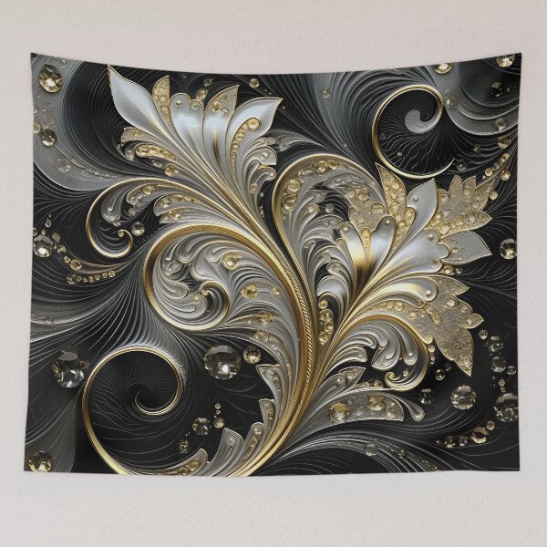 Item preview, black and gold textured pattern designed and sold by dcrc.