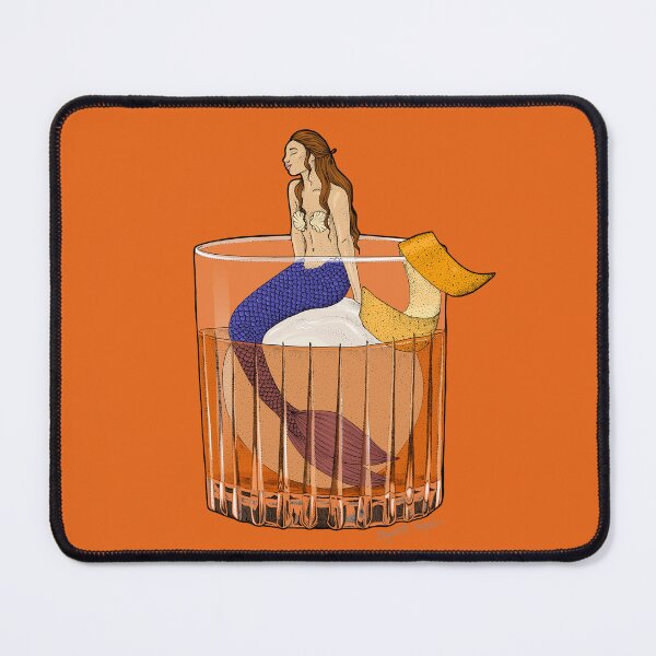 Item preview, Old Fashioned Mermaid Cocktail Illustration designed and sold by Elizabeth Weglein.