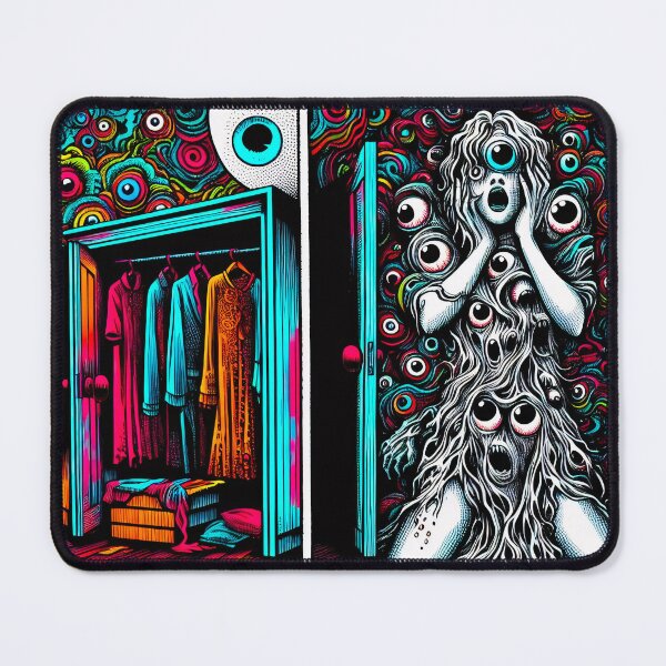Item preview, Trippy Psychedelic Bedroom Eyeball Ghost designed and sold by AIPixelMaster.