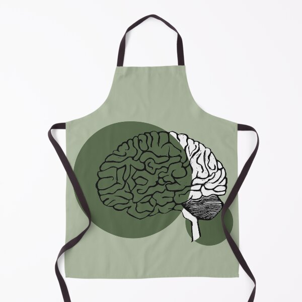 Item preview, Cerebro | Verde | Cerebro en linograbado designed and sold by Aspire Happy Art.
