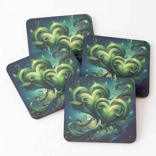 Item preview, Valentine Green Hearts Entwined designed and sold by CallaCoralia.