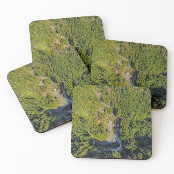 Item preview, Temples 11 & 12 - Hiking the Ohenro Trail - Rest Area Aerial Shot designed and sold by Japaholic.