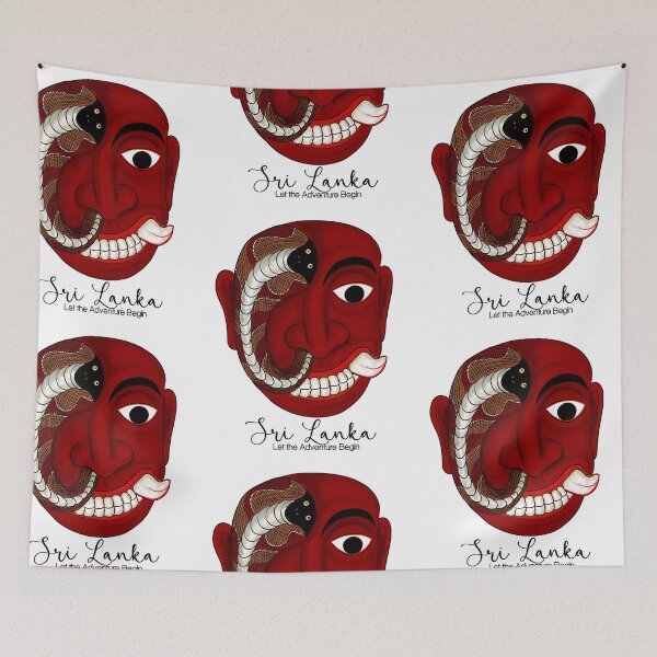 Item preview, Mystical Sanni Mask: Traditional Sri Lankan Design with Serpent Motif designed and sold by InHerits.