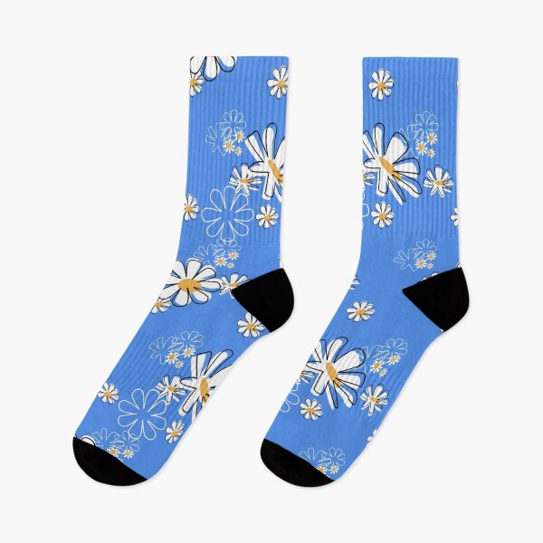 Item preview, Fresh White Daisies on Sky Blue Seamless Repeat Floral designed and sold by Sharon Schwalbe.