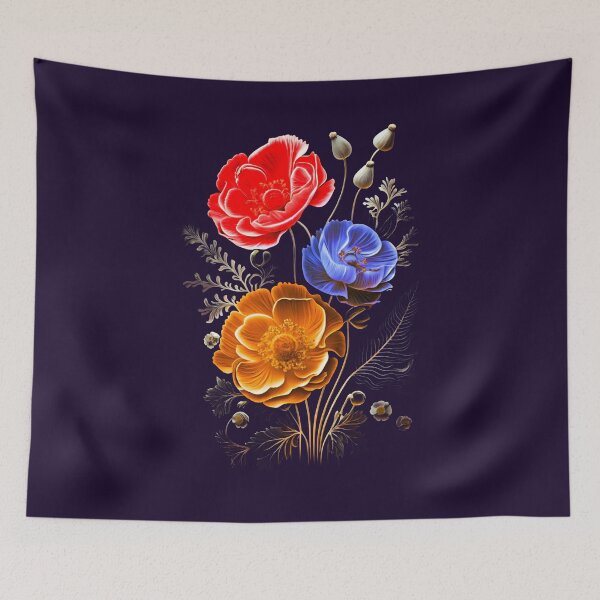 Item preview, The Tricolor Flowers designed and sold by doniainart.