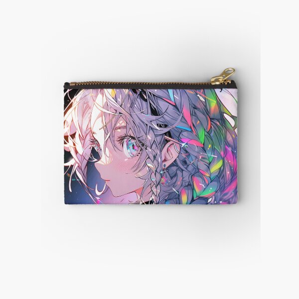 Item preview, Holographic Futuristic Braid Fantasy Anime Girl designed and sold by bubblegoth.