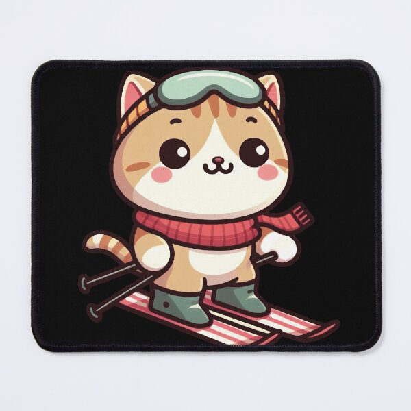 Item preview, Skiing cat ski cute designed and sold by SOMI SOMI.