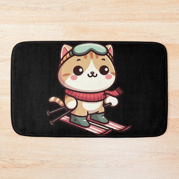 Item preview, Skiing cat ski cute designed and sold by SOMI SOMI.