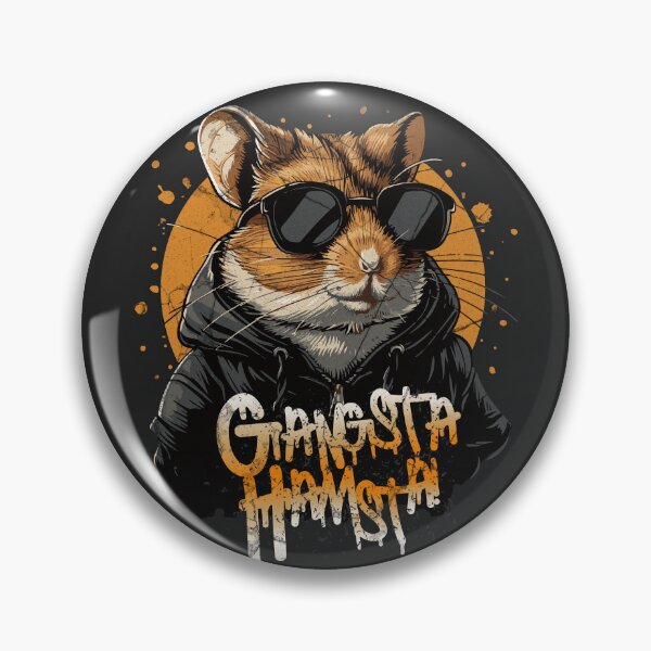 Item preview, Gangsta Hamsta - Cool Hip-Hop Rodent Art designed and sold by Sir Meow Meow.