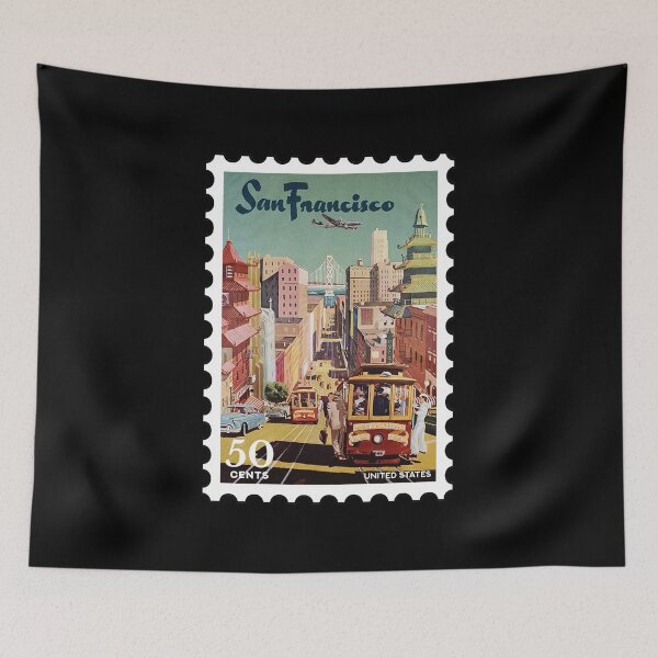 Item preview, San Francisco, vintage travel stamp designed and sold by RabbitK.