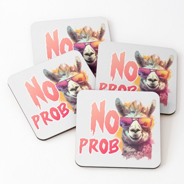 Item preview, No Prob LLama Funny Print designed and sold by Thehatinthecat.