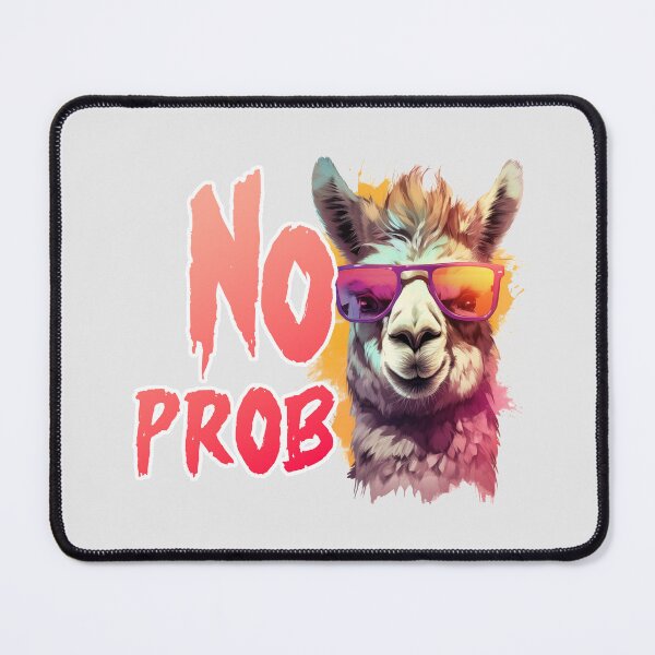 Item preview, No Prob LLama Funny Print designed and sold by Thehatinthecat.