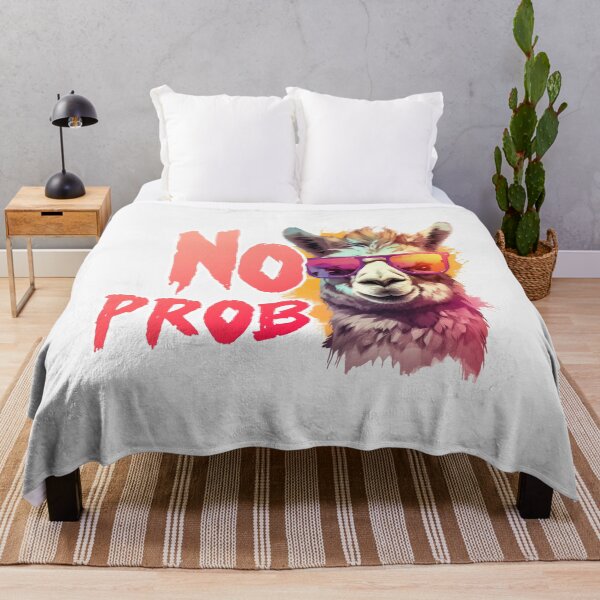 Item preview, No Prob LLama Funny Print designed and sold by Thehatinthecat.