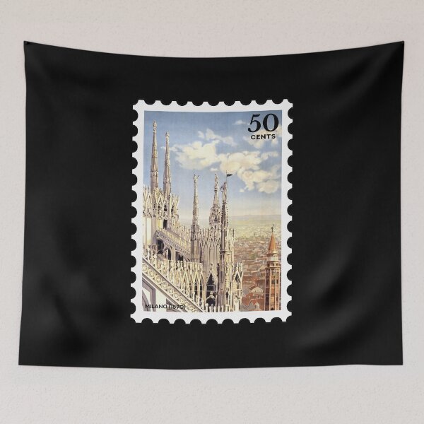 Item preview, Milano (1890), vintage travel stamp designed and sold by RabbitK.