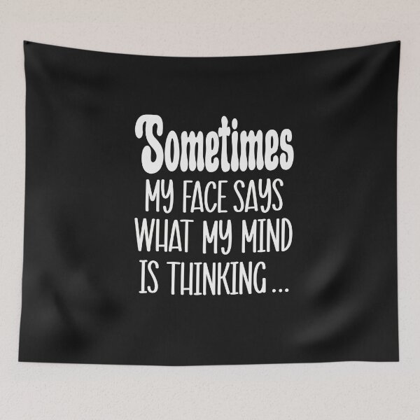 Item preview, What My mind is Thinking (white words) designed and sold by clounewcomb.