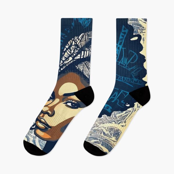 Item preview, Graphical Colorful Portrait - African-American Woman designed and sold by well3eyond.