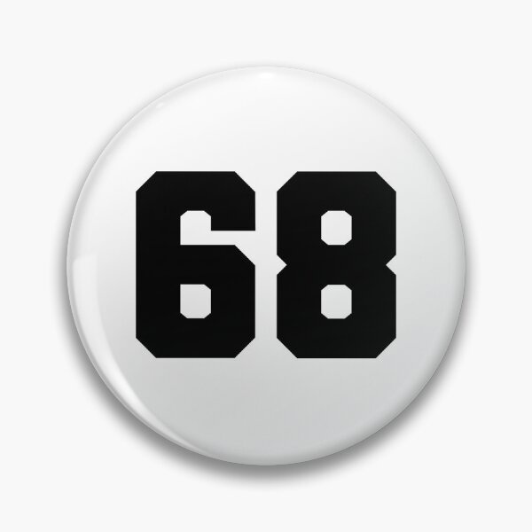 Item preview, 68, sixty eight, black, soccer league designed and sold by Numbers-Art.