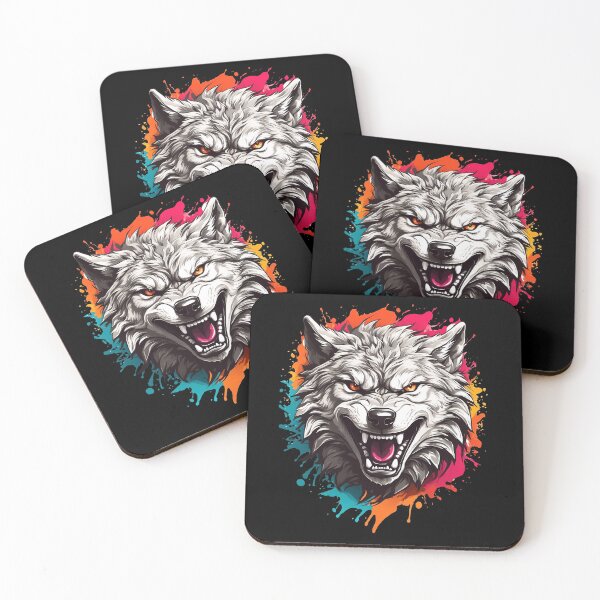 Item preview, Roaring Angry Wolf Face Art designed and sold by C.Kav.Art.