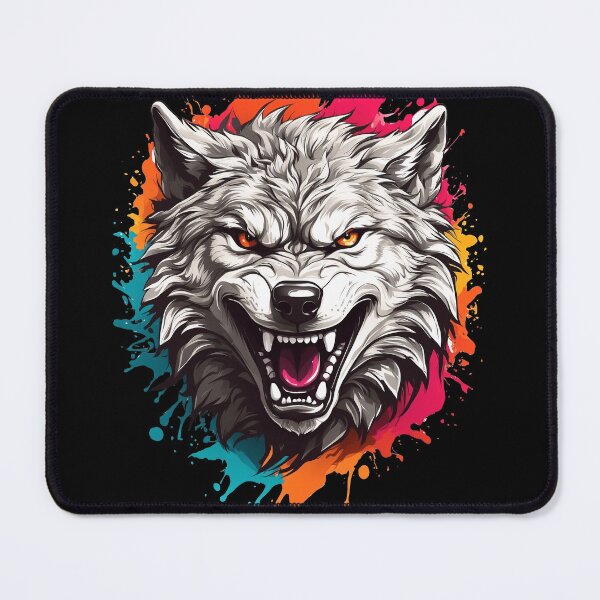 Item preview, Roaring Angry Wolf Face Art designed and sold by C-Kav.