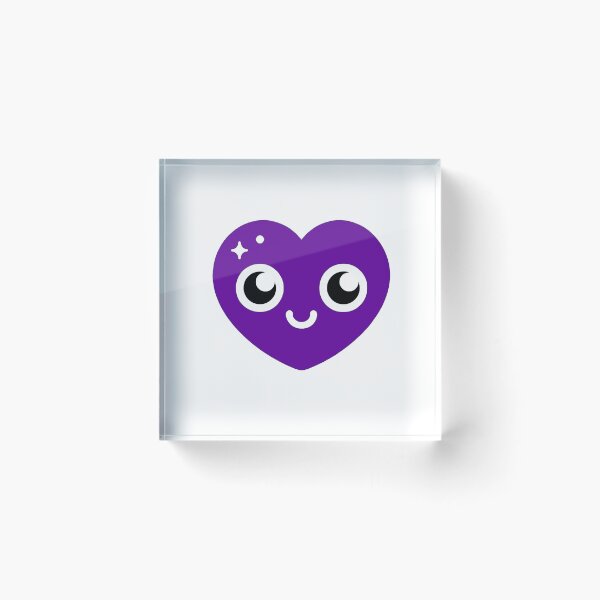 Item preview, Purple Heart with eyes and mouth designed and sold by Andrew Frelas.