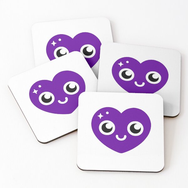 Item preview, Purple Heart with eyes and mouth designed and sold by Andrew Frelas.