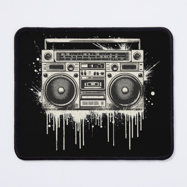 Artikelvorschau, Retro Graffiti Boombox - Ghetto Blaster Vintage im 80er-Jahre-Stil entworfen und verkauft von Urban-Alien.