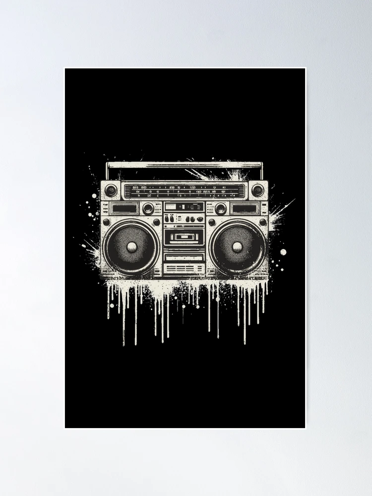 豪華 80s - Boombox Graffiti Retro Style Vintage Blaster Ghetto ミュージシャン