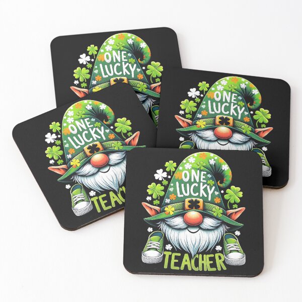 Item preview, St Patricks Day Lucky Teacher Gnome Saint Paddys Groovy Women T-Shirt designed and sold by MAPDDesigns.