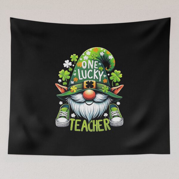 Item preview, St Patricks Day Lucky Teacher Gnome Saint Paddys Groovy Women T-Shirt designed and sold by MAPDDesigns.