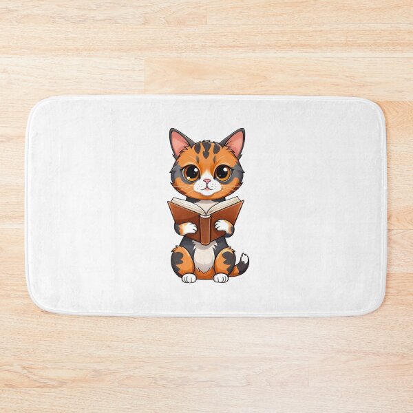 Item preview, Cute cat tortie reading book designed and sold by KorArtStudio.