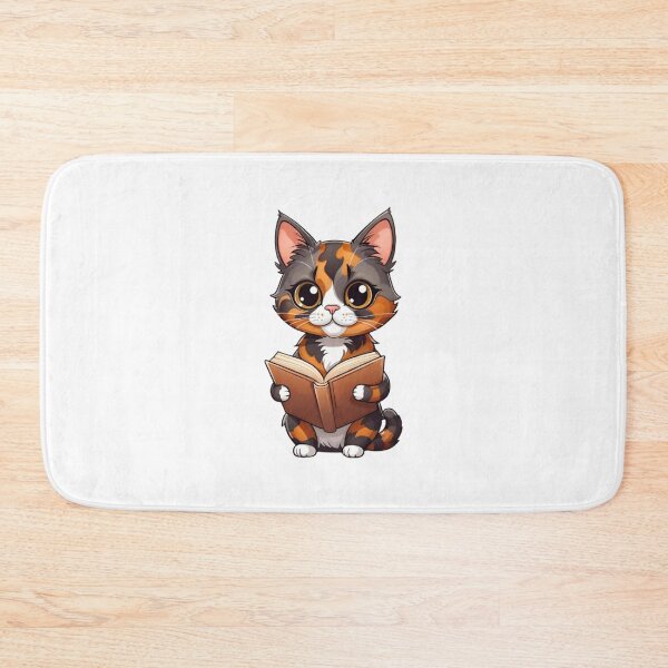 Item preview, Cool cat mom tortie reading book designed and sold by KorArtStudio.