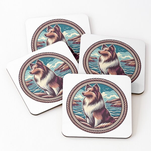 Item preview, Maritime Sheltie Majesty, Shetland Sheepdog Among the Ocean Waves designed and sold by bjrocket89.