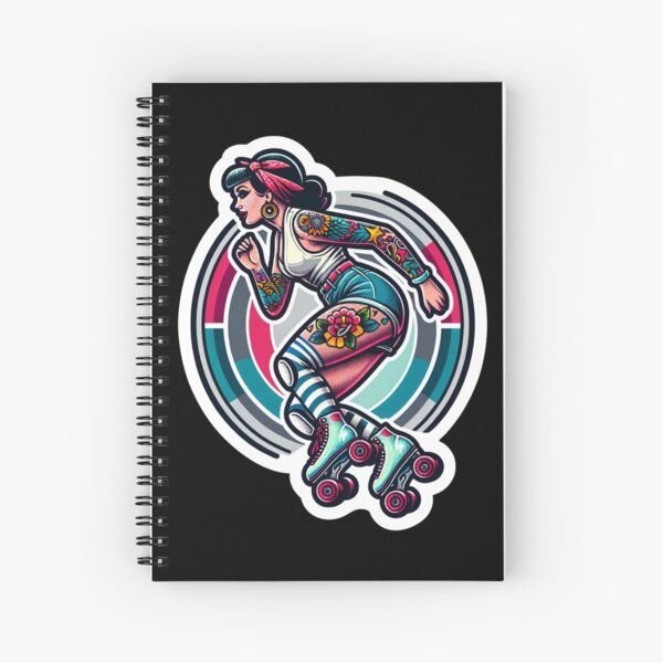 Item preview, Tattooed Rollerskater Pinup designed and sold by PinUpPizzazz.