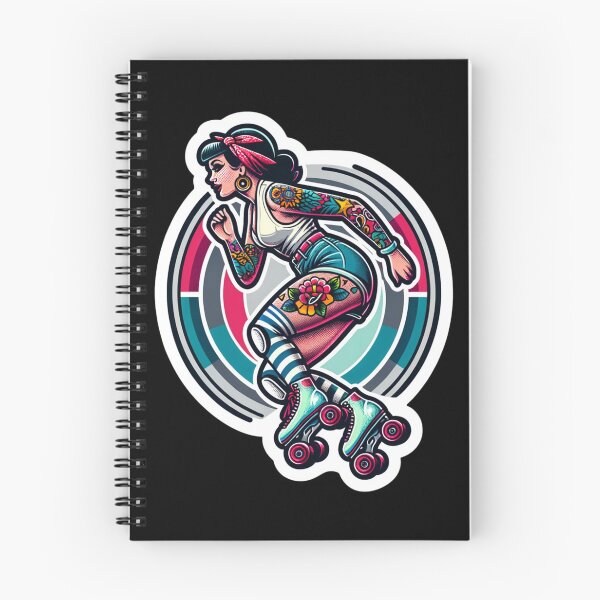 Item preview, Tattooed Rollerskater Pinup designed and sold by PinUpPizzazz.
