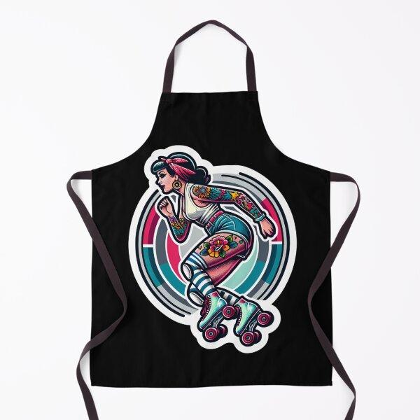 Item preview, Tattooed Rollerskater Pinup designed and sold by PinUpPizzazz.