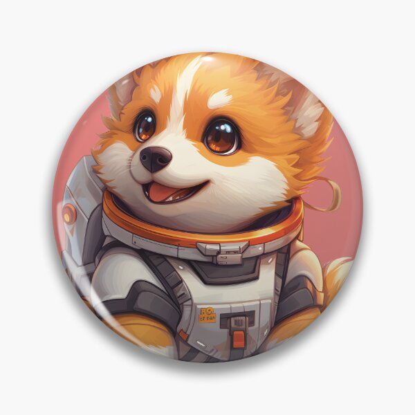 Artikelvorschau, Astronaut Corgi Pastellrot entworfen und verkauft von CosmicOrangeCat.