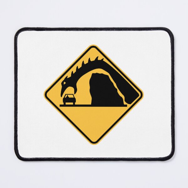 Item preview, sea monster warning road sign funny  designed and sold by Rzera-.