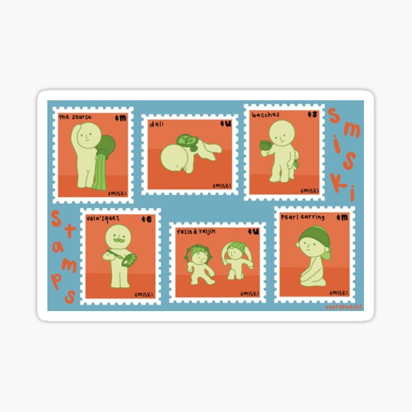 Artikel-Vorschau von Smiski-Briefmarken! Museumsreihe, designt und verkauft von snststudios.