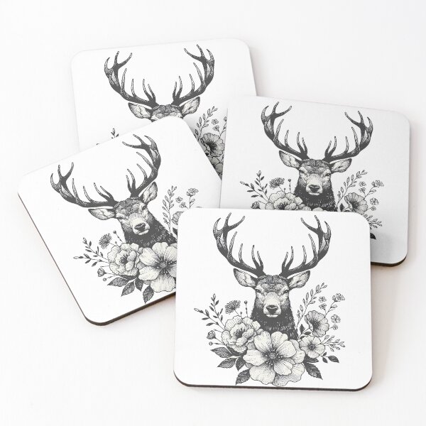 Item preview, "Graceful Antlers - Pen Illustration" designed and sold by zzz888.