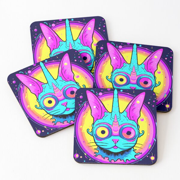 Item preview, Art By Minga Rockin' Unicorn Kitty design designed and sold by Artbyminga.