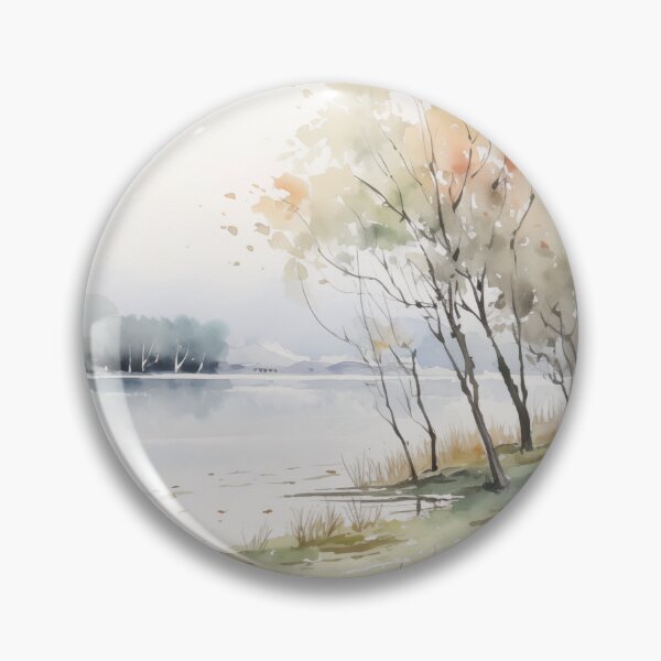 Item preview, Riverside Bushes Serenity Scene designed and sold by PigmentPulse.